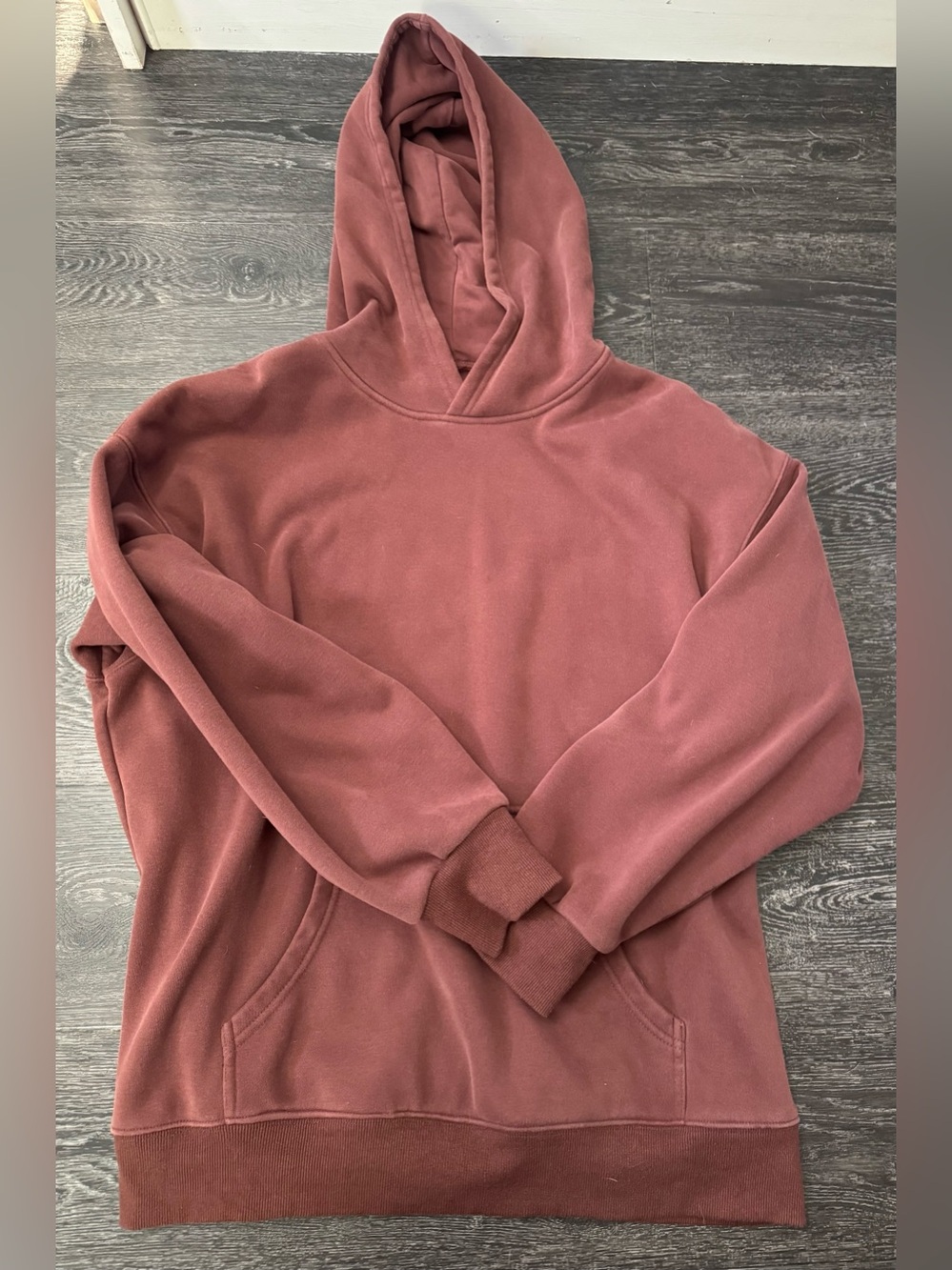 Heavyweight Oversized Brown Hoodie. Large.